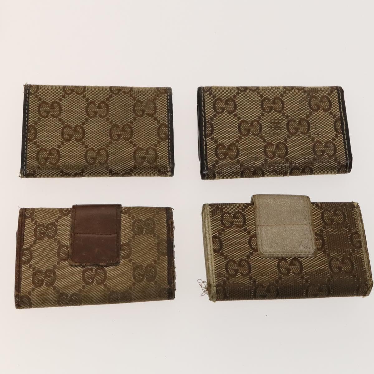 GUCCI GG Canvas Key Case 10set Beige Auth CB082