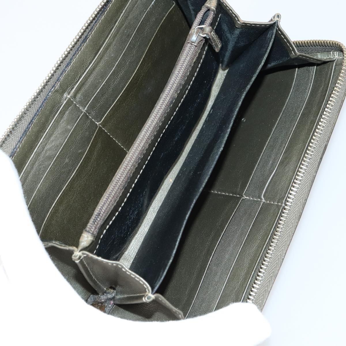 GUCCI GG Canvas Micro GG Guccissima Wallet Leather PVC 10set Black Auth CB109