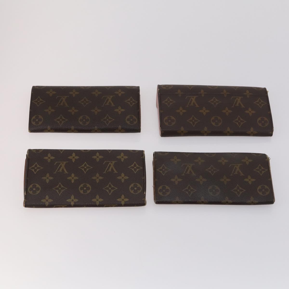 LOUIS VUITTON Monogram Empreinte Wallet 10 Set Red LV Auth CB123