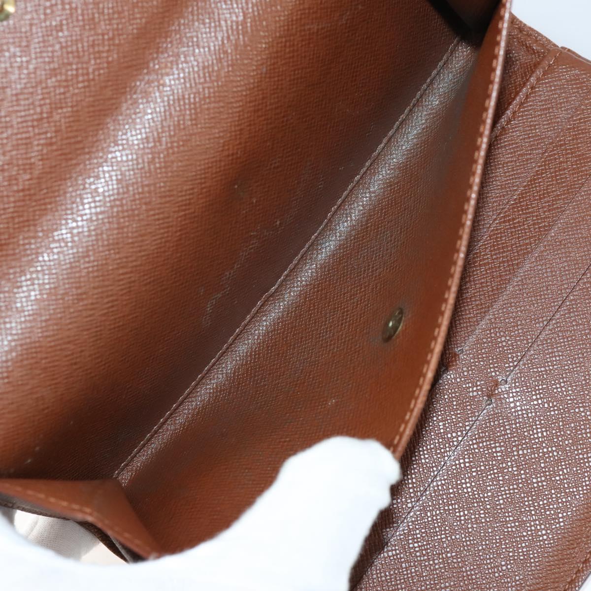 LOUIS VUITTON Monogram Empreinte Wallet 10 Set Red LV Auth CB123