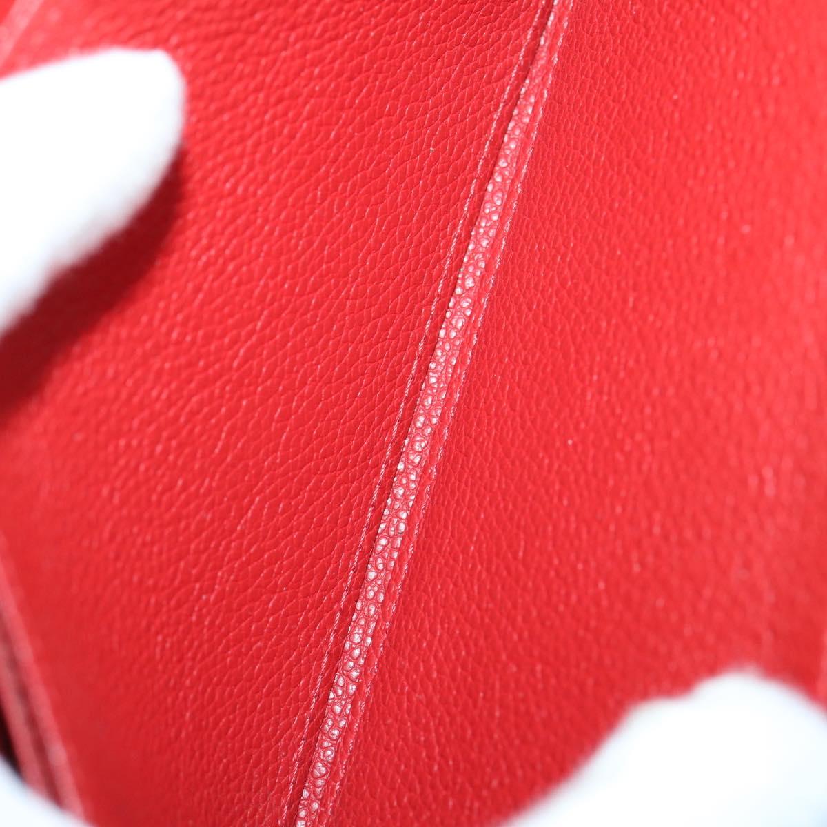 LOUIS VUITTON Monogram Empreinte Wallet 10 Set Red LV Auth CB123