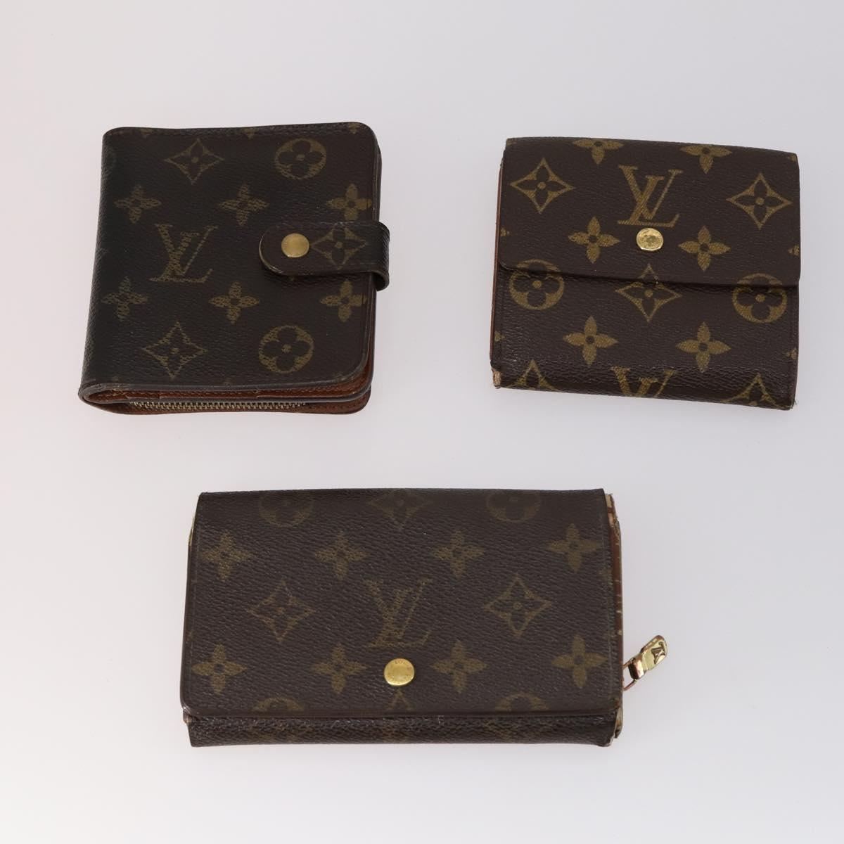 LOUIS VUITTON Monogram Empreinte Wallet 10 Set Red LV Auth CB123