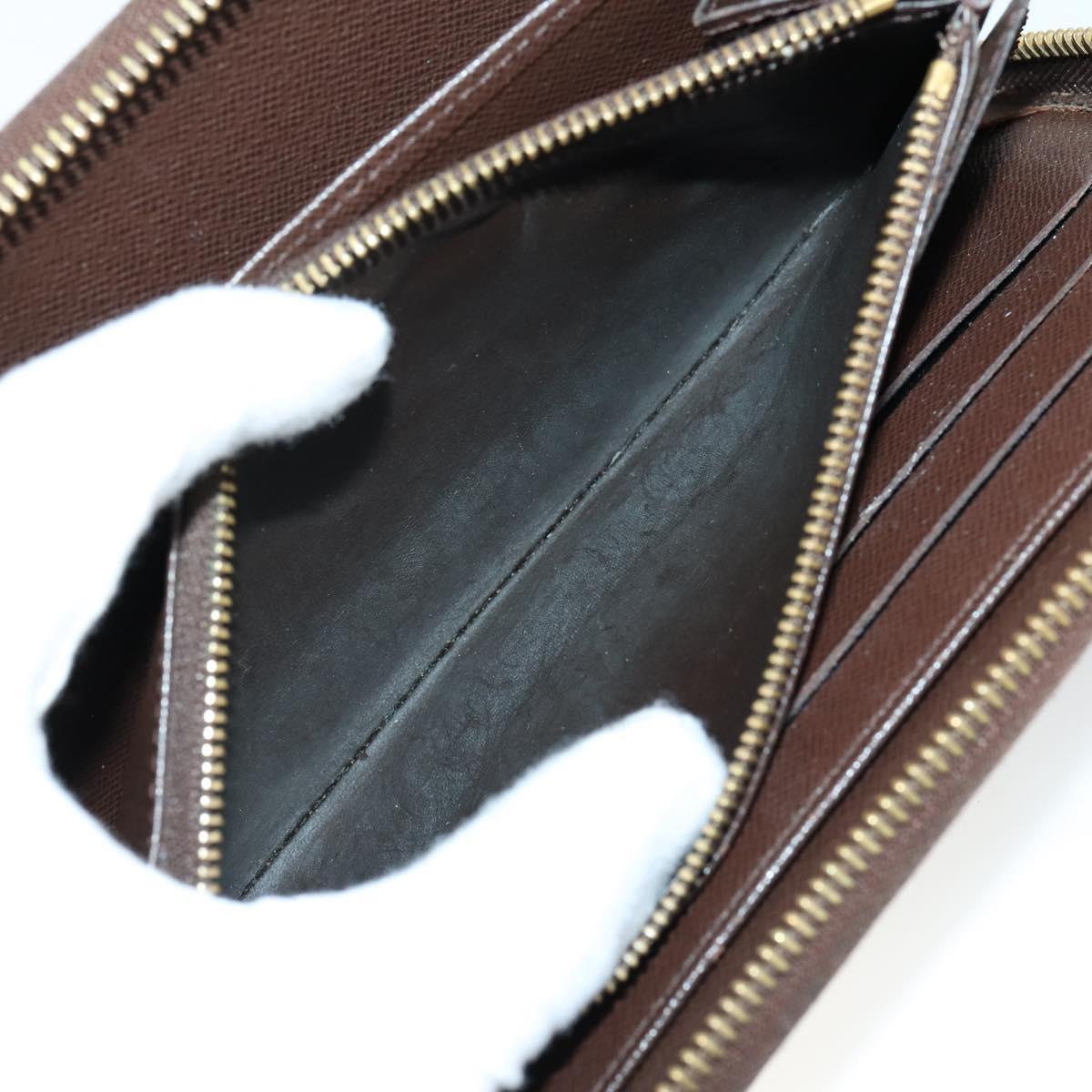 LOUIS VUITTON Damier Ebene Azur Graphite Wallet 10 Set LV Auth CB128