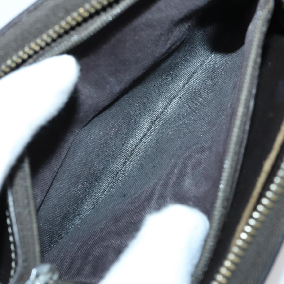 GUCCI GG Canvas Guccissima Wallet Leather 10 Set Beige Black Auth CB131