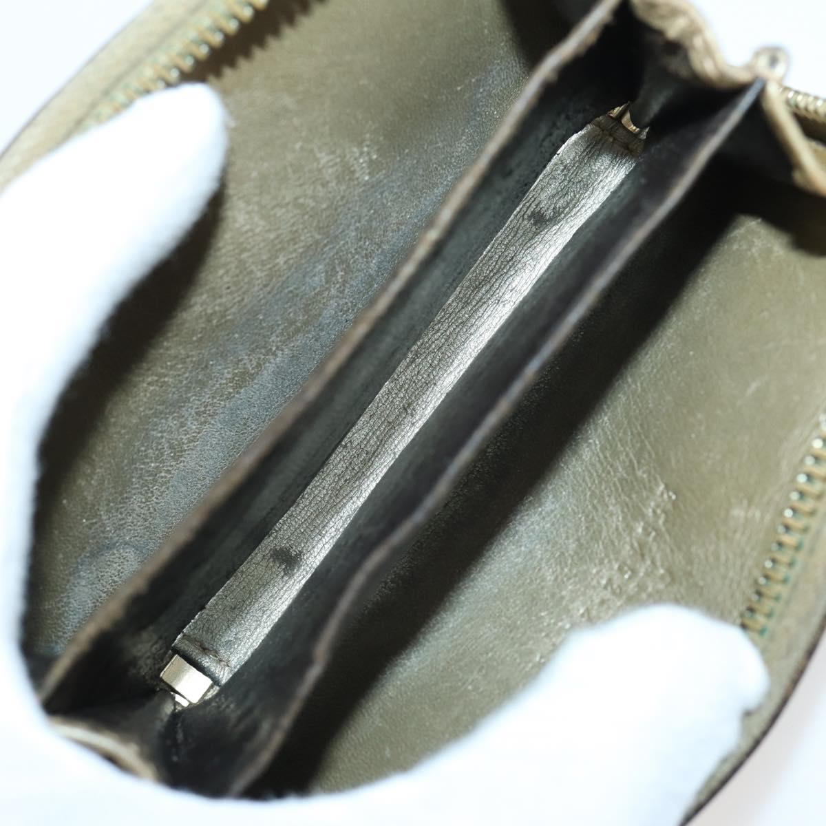 GUCCI GG Canvas Guccissima Wallet Leather 10 Set Beige Black Auth CB131