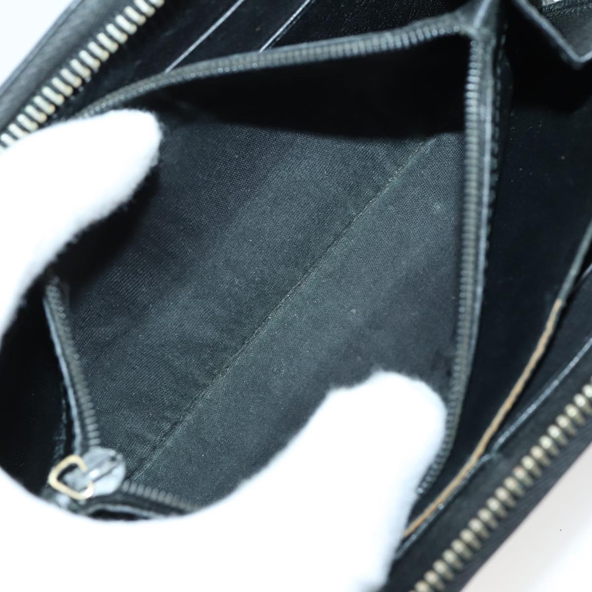 GUCCI GG Canvas Guccissima Wallet Leather 10 Set Beige Black Auth CB131