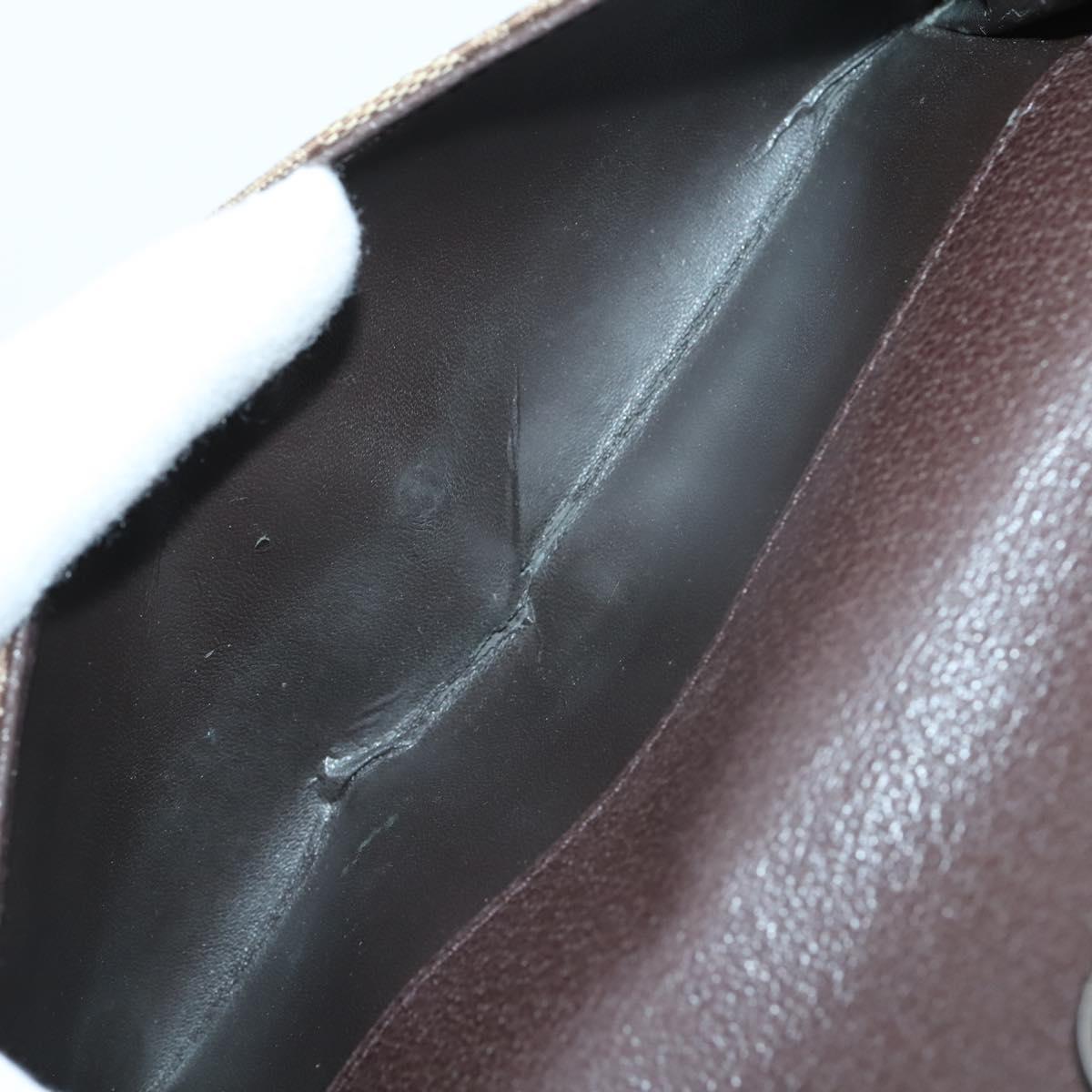 GUCCI GG Canvas Guccissima Wallet Leather 10 Set Beige Black Auth CB131