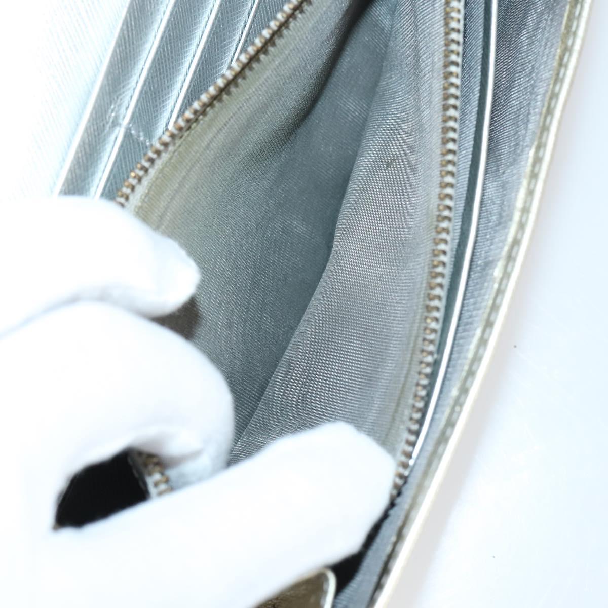 Salvatore Ferragamo Gancini Wallet Leather Canvas 10 Set Black Silver Auth CB133