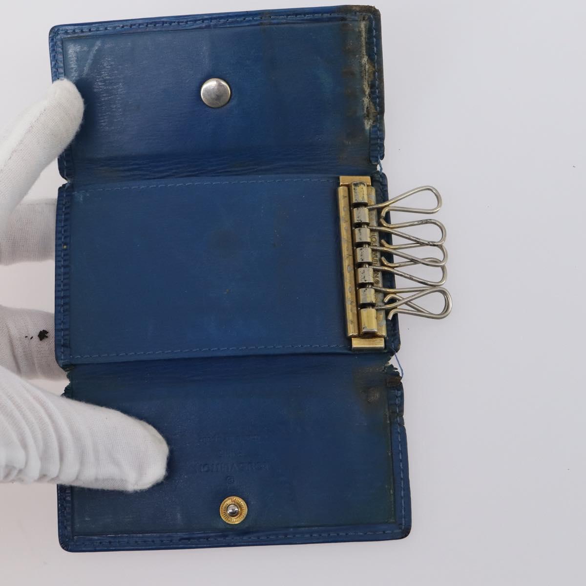 LOUIS VUITTON Monogram epi Key Case 10 Set Red Black LV Auth CB137