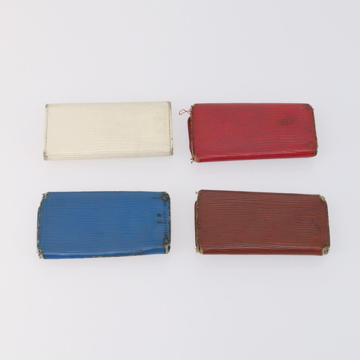 LOUIS VUITTON Monogram epi Key Case 10 Set Red Black LV Auth CB137