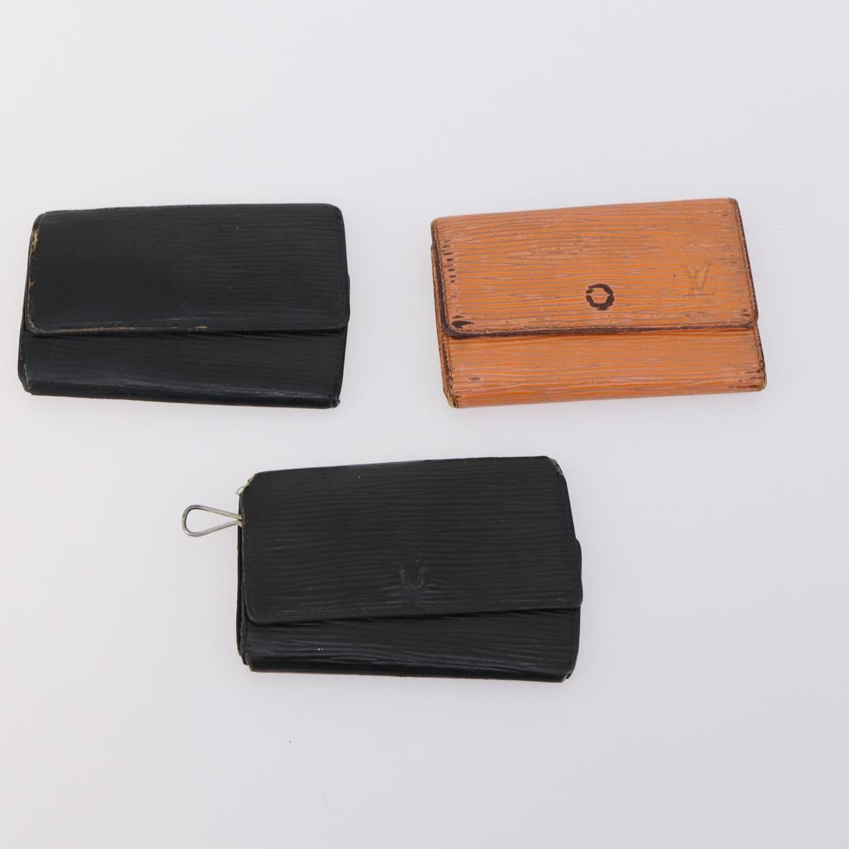 LOUIS VUITTON Monogram epi Key Case 10 Set Red Black LV Auth CB137