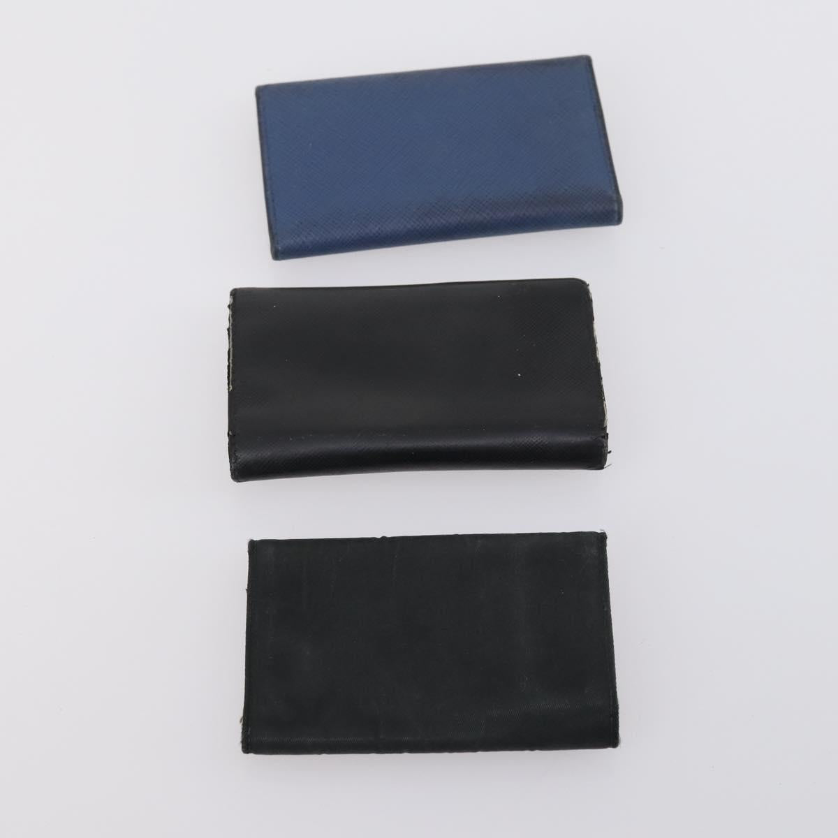 PRADA Key Case Saffiano Nylon 10 Set Pink Black blue Auth CB139