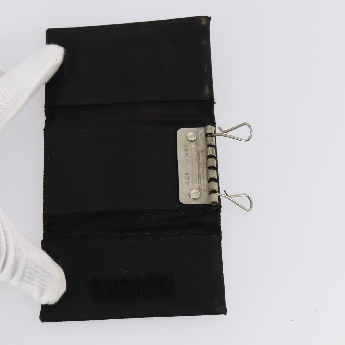 PRADA Key Case Saffiano Nylon 10 Set Pink Black blue Auth CB139