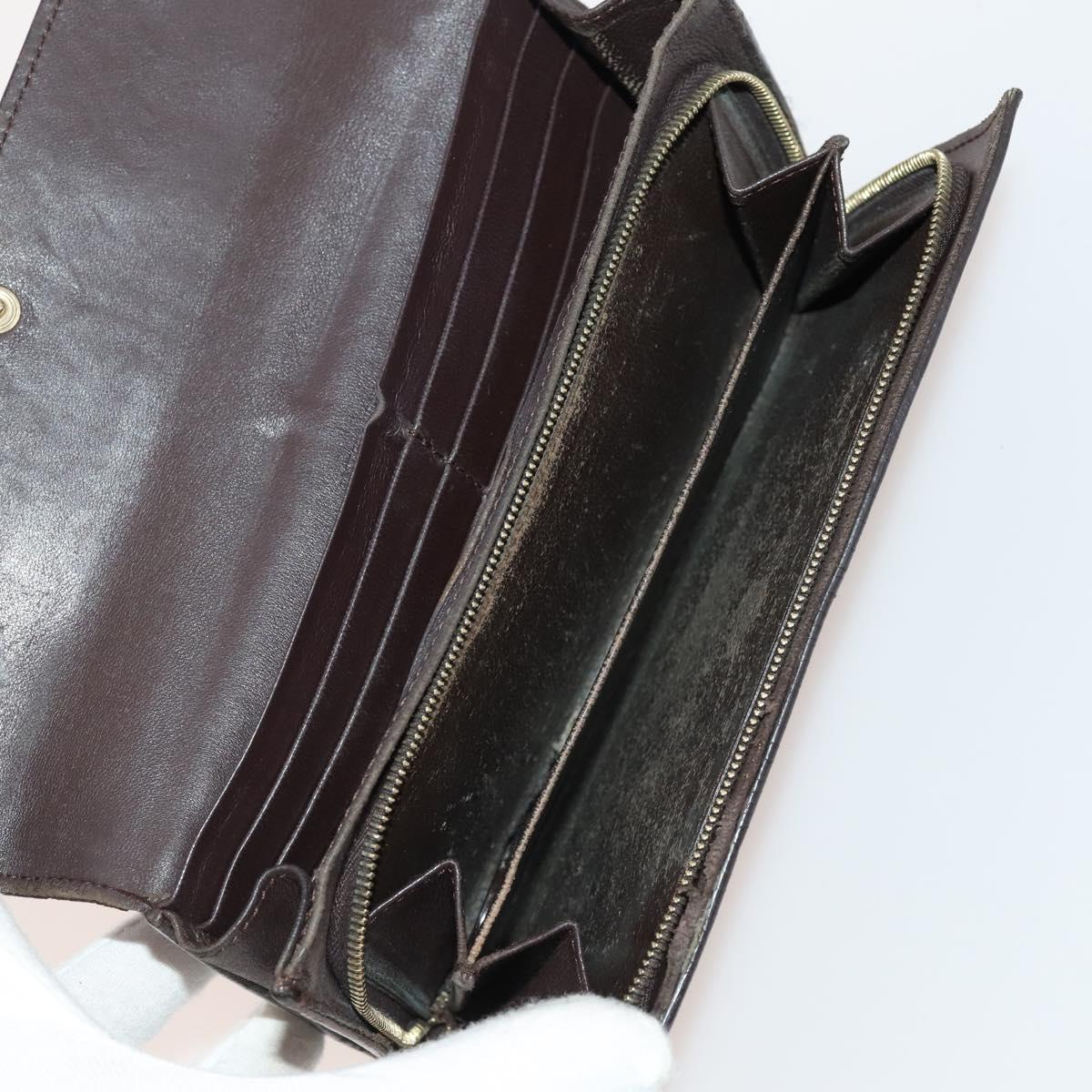 BOTTEGA VENETA INTRECCIATO Wallet Leather 10 Set Black Brown yellow Auth CB158