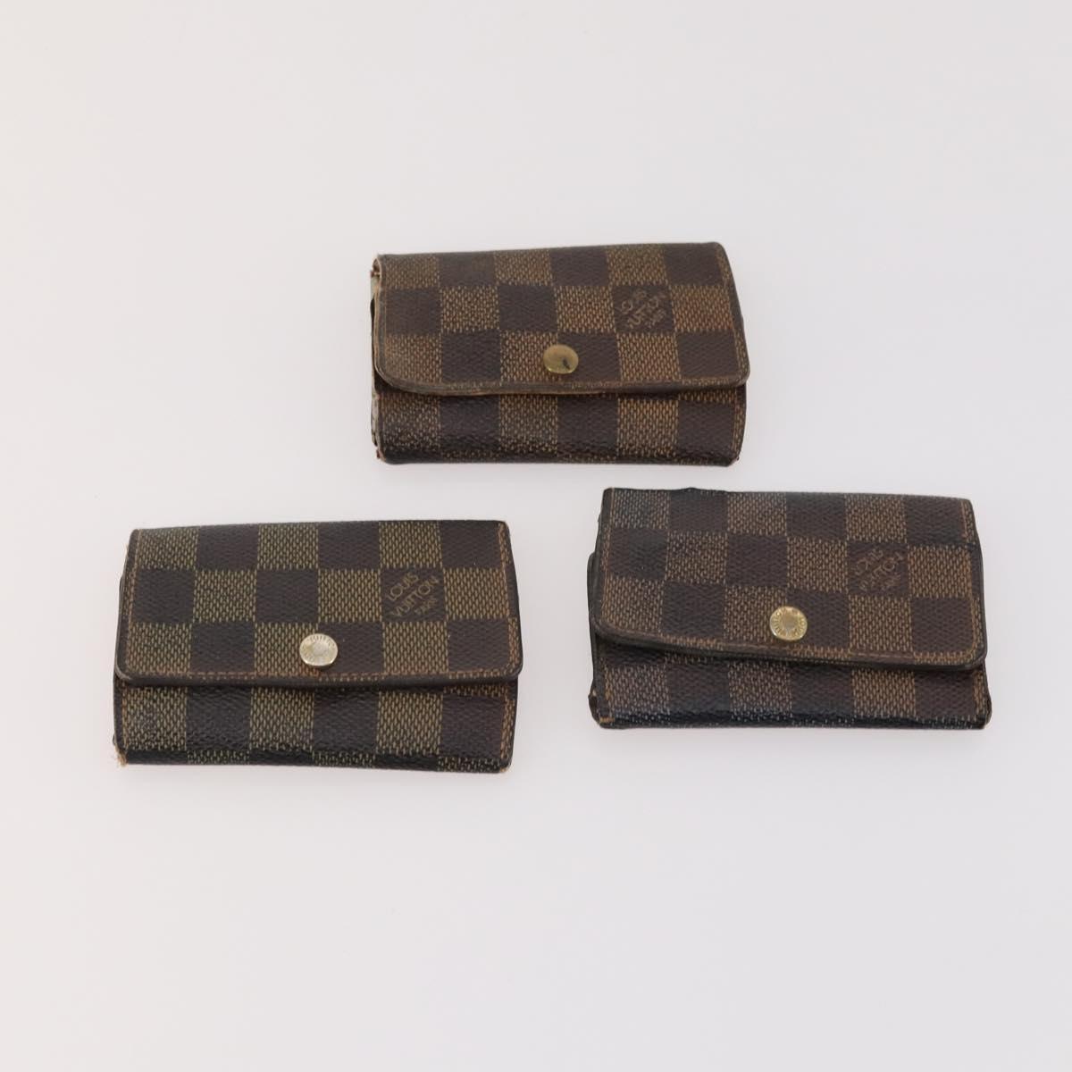 LOUIS VUITTON Damier Ebene Key Case 10 Set LV Auth CB165