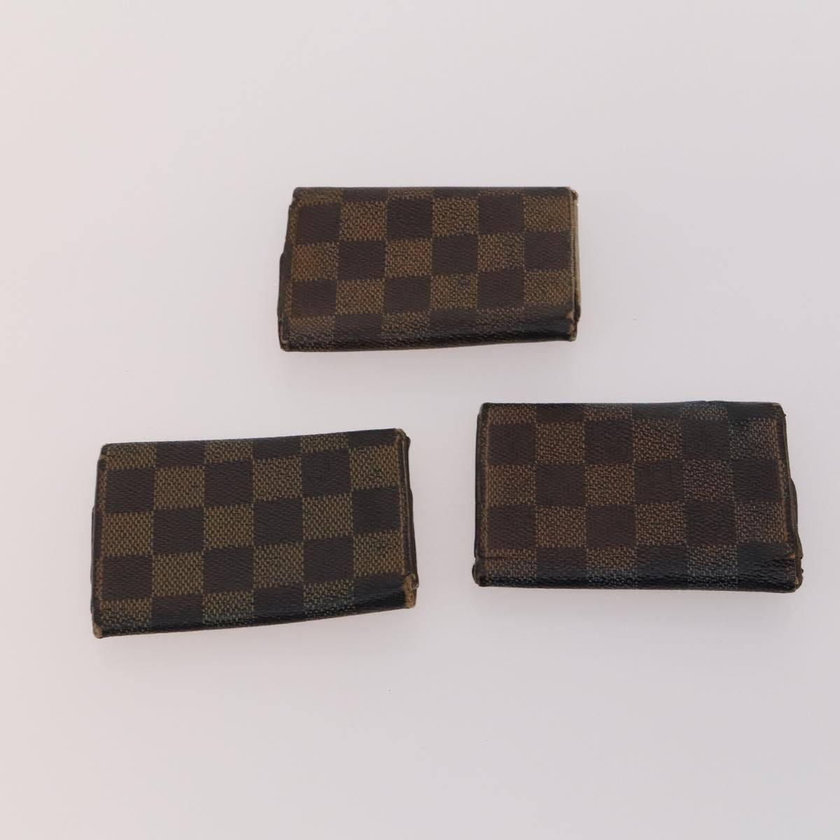 LOUIS VUITTON Damier Ebene Key Case 10 Set LV Auth CB165
