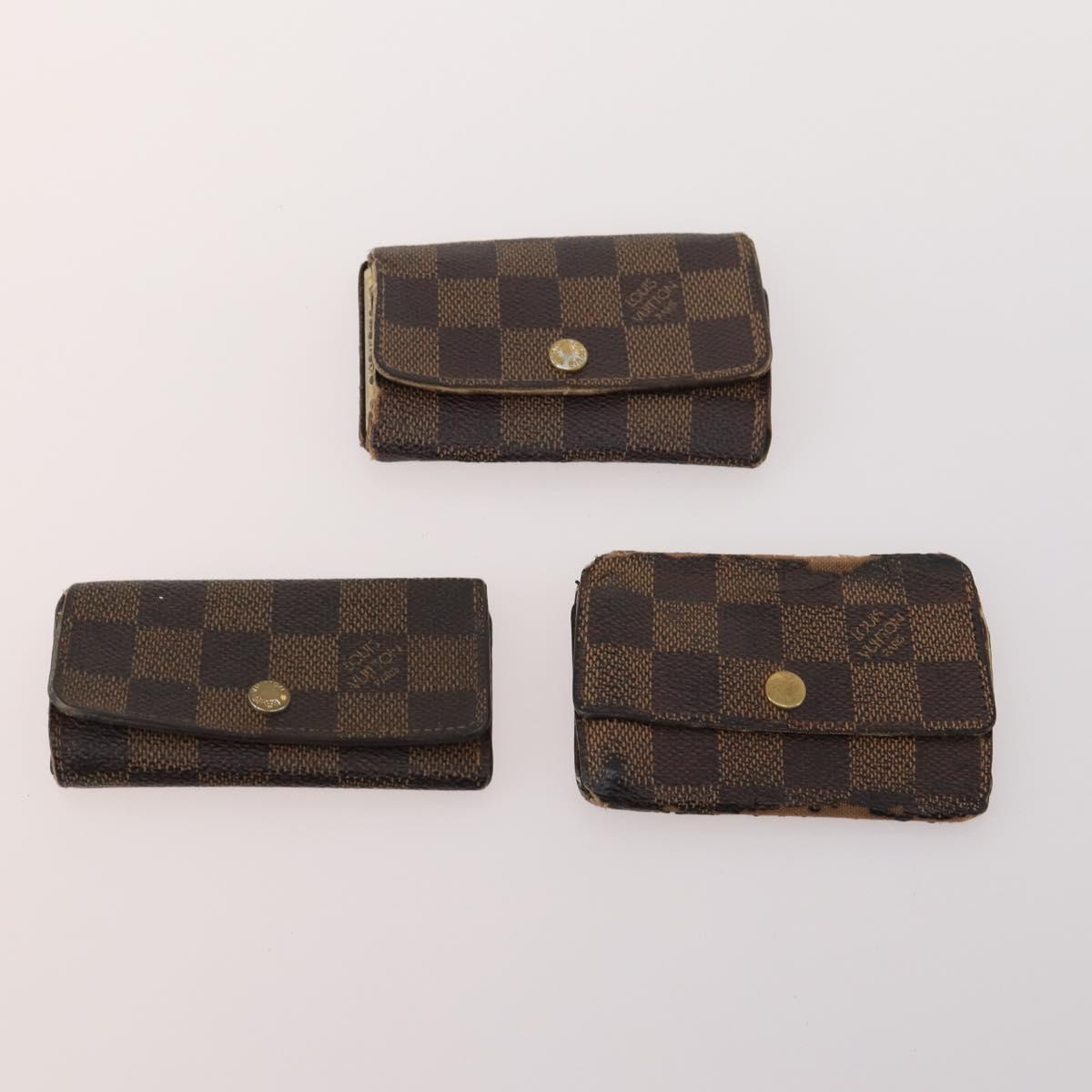 LOUIS VUITTON Damier Ebene Key Case 10 Set LV Auth CB165