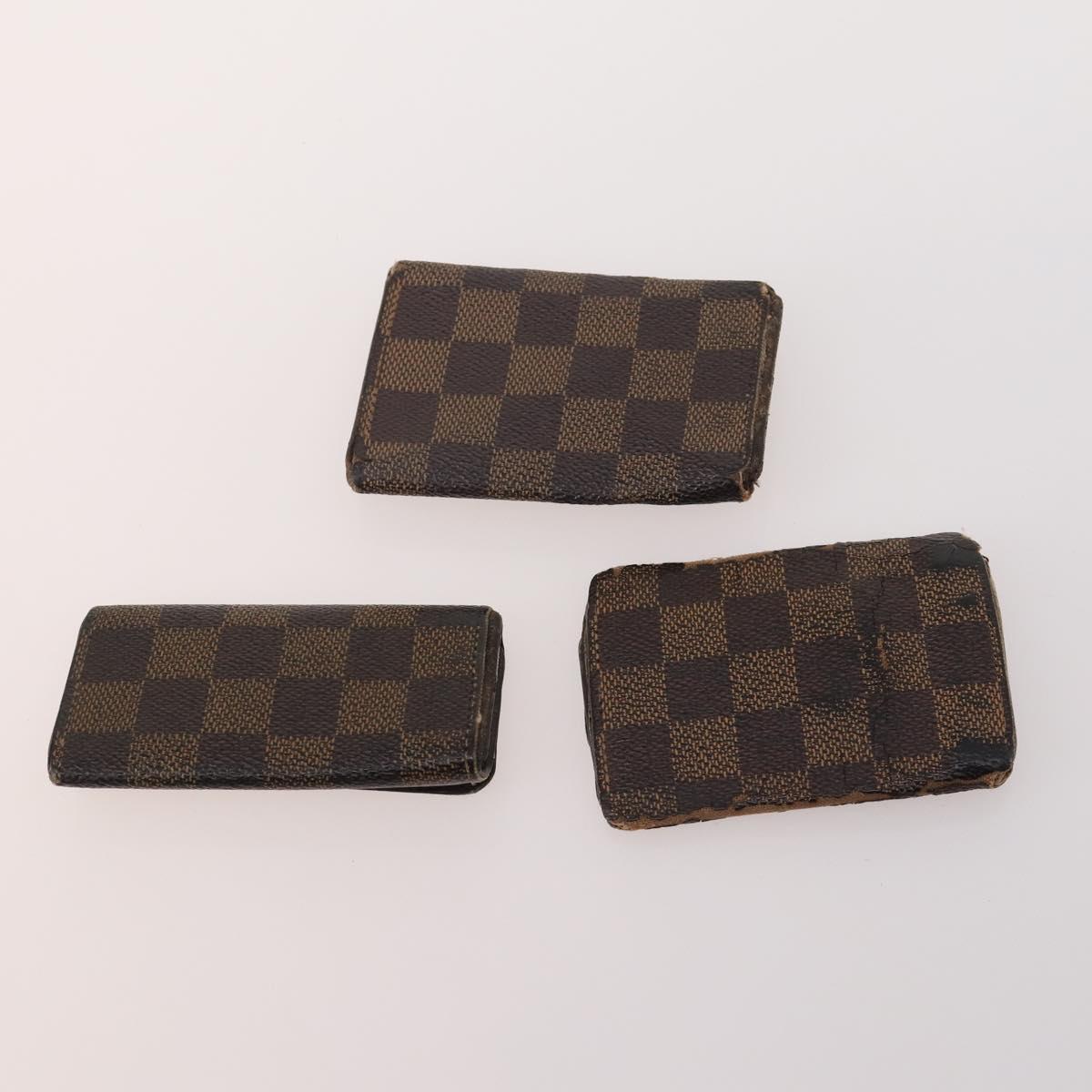 LOUIS VUITTON Damier Ebene Key Case 10 Set LV Auth CB165