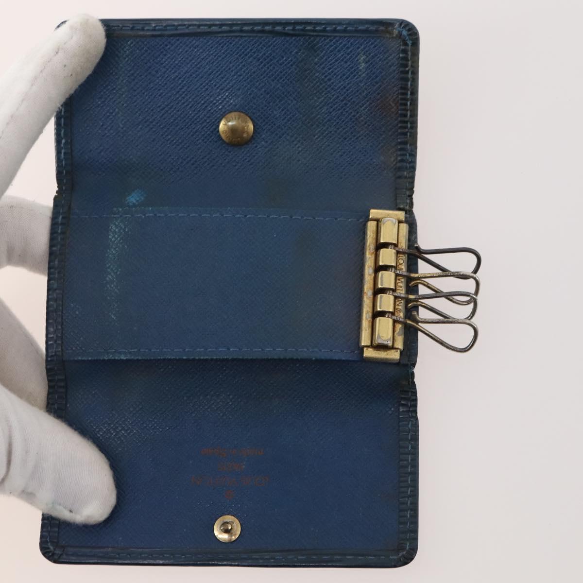 LOUIS VUITTON Epi Key Case 10 Set Blue Black Red LV Auth CB166