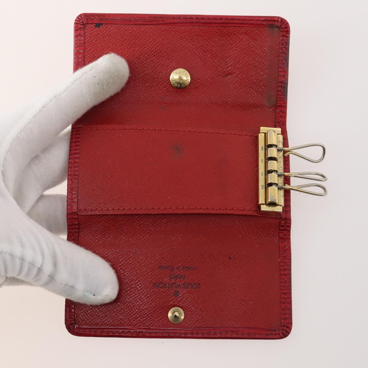 LOUIS VUITTON Epi Key Case 10 Set Blue Black Red LV Auth CB166