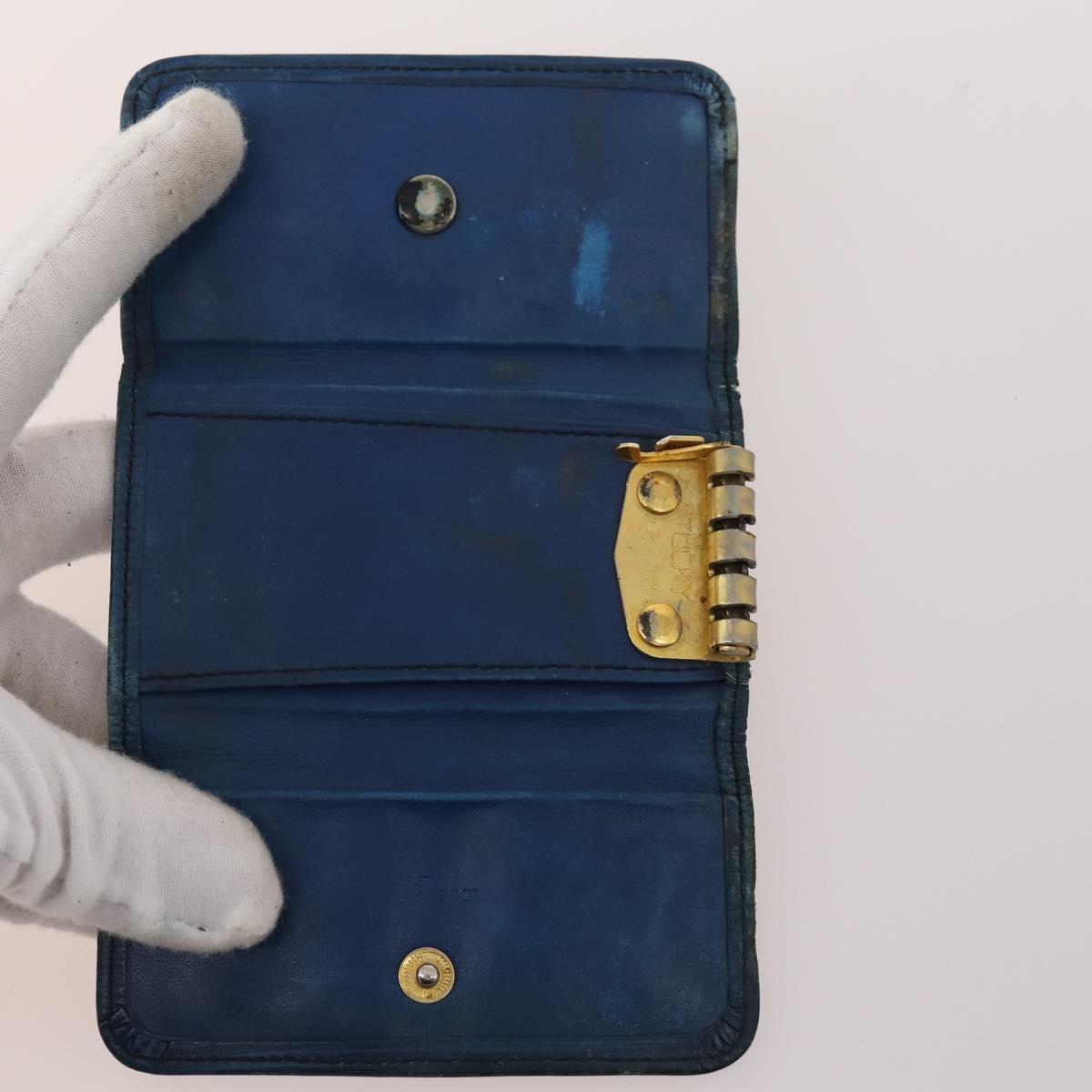 LOUIS VUITTON Epi Key Case 10 Set Blue Black Red LV Auth CB166