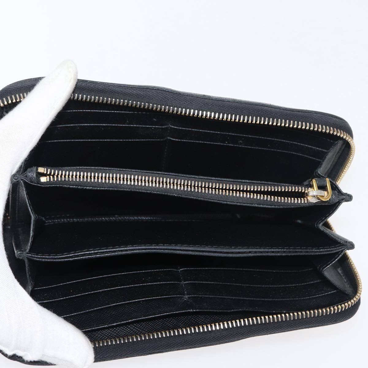 PRADA Wallet Leather 10 Set Black Red Navy Auth CB171