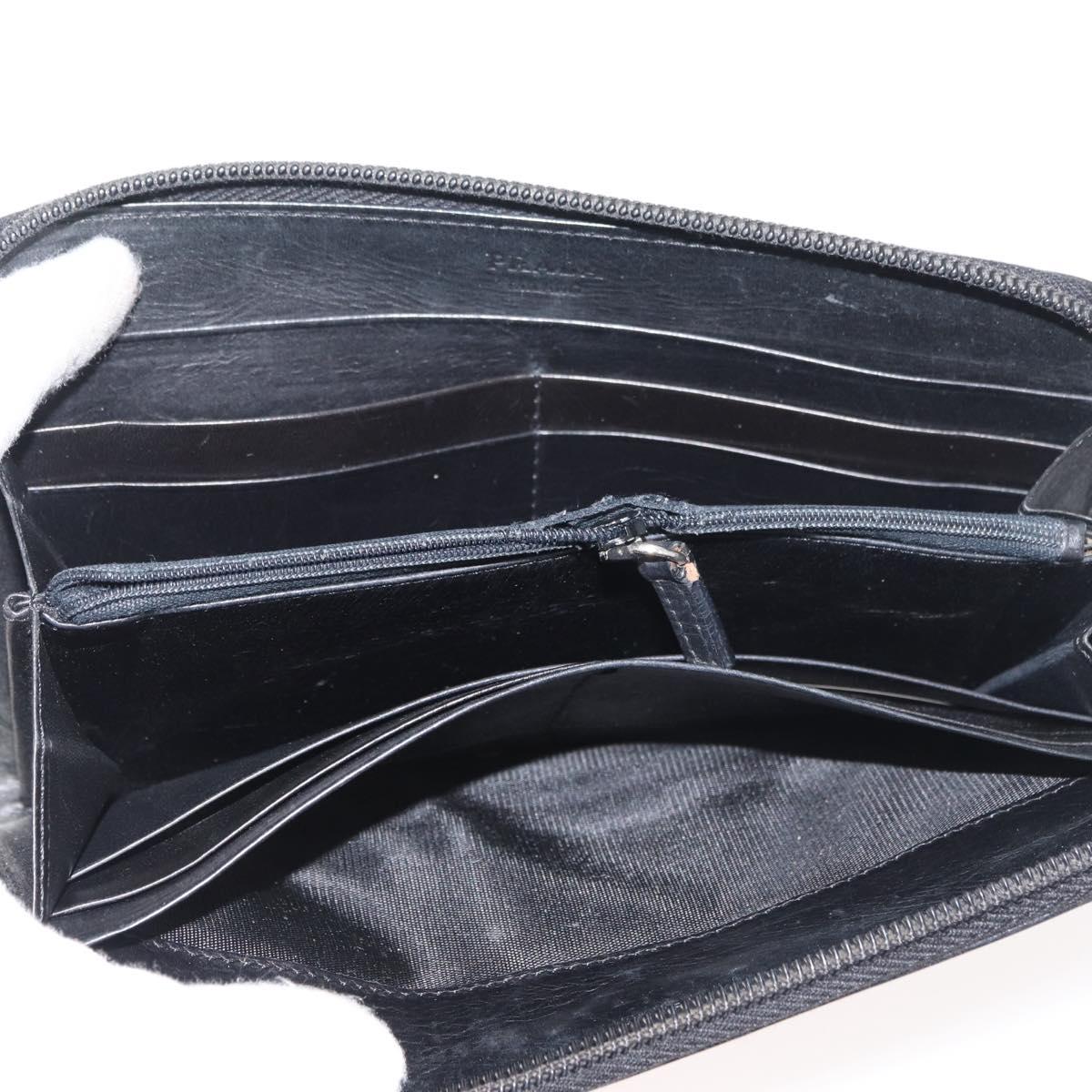 PRADA Wallet Leather 10 Set Black Red Navy Auth CB171
