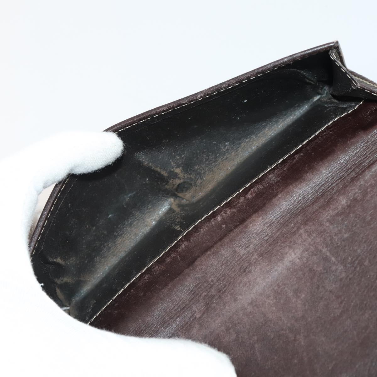 GUCCI GG Canvas Micro GG Guccissima Wallet Leather 10 Set Beige Black Auth CB188