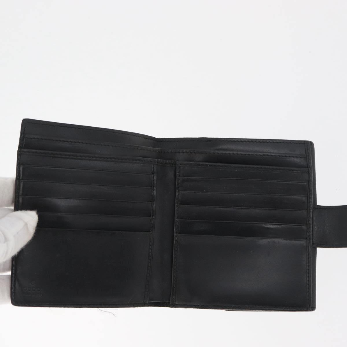 GUCCI GG Canvas Wallet Leather 10 Set Beige Black pink Auth CB189