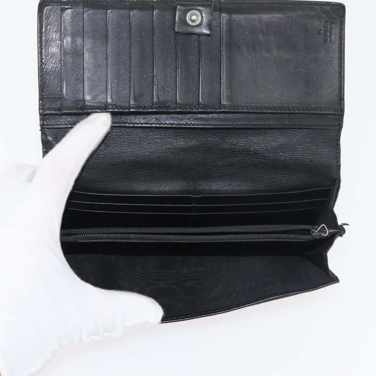 GUCCI GG Canvas Wallet Leather 10 Set Beige Black pink Auth CB189