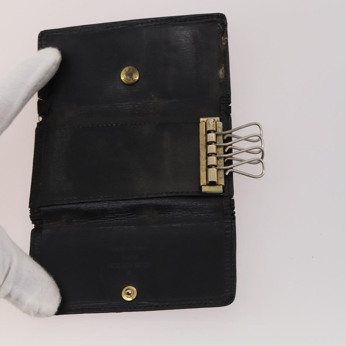 LOUIS VUITTON Epi Key Case 10 Set Black Yellow blue LV Auth CB191
