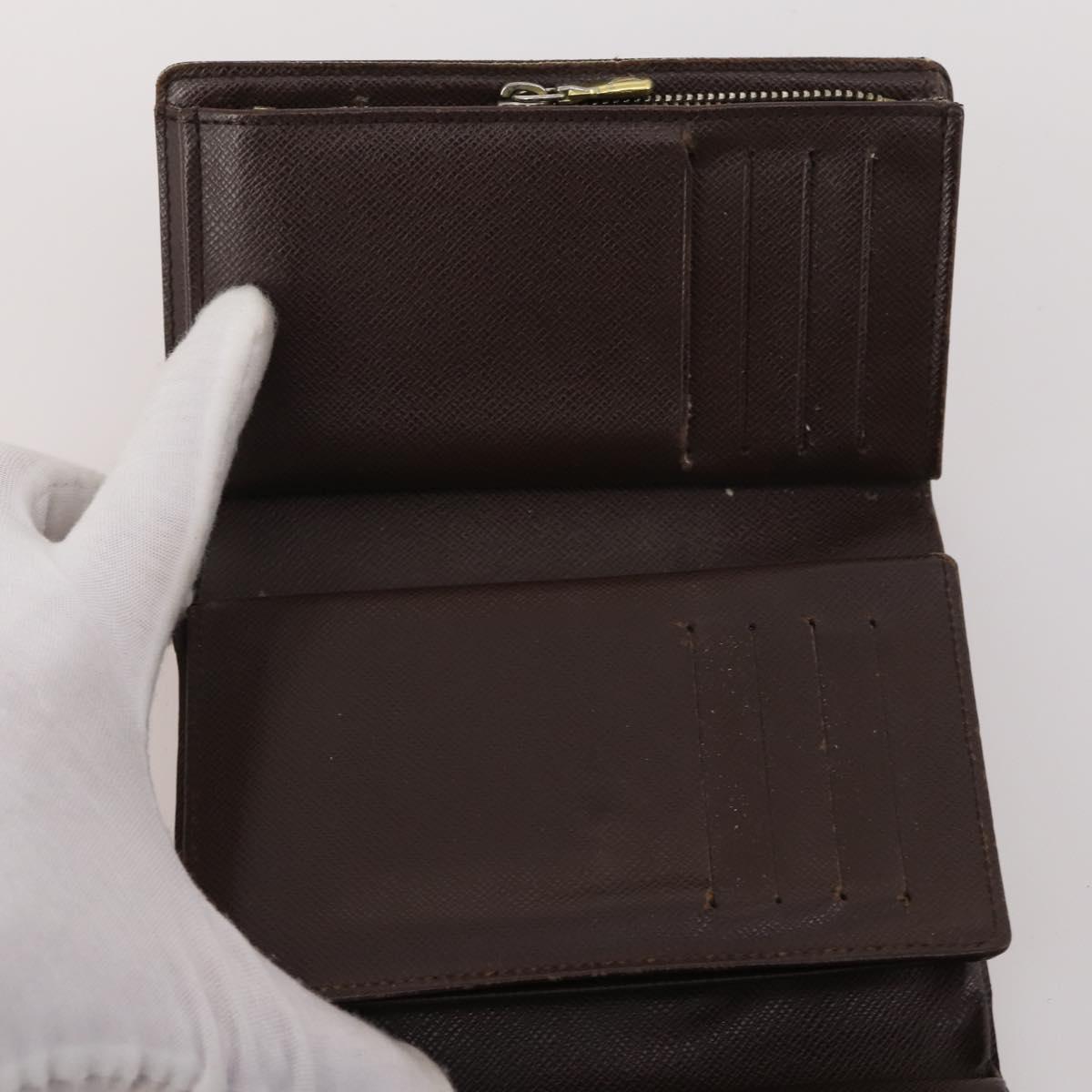LOUIS VUITTON Damier Ebene Wallet 10 Set LV Auth CB202