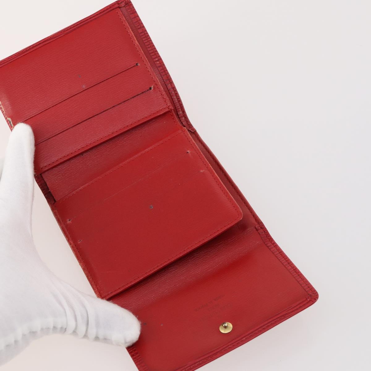 LOUIS VUITTON Epi Wallet 10 Set Black Red blue LV Auth CB208