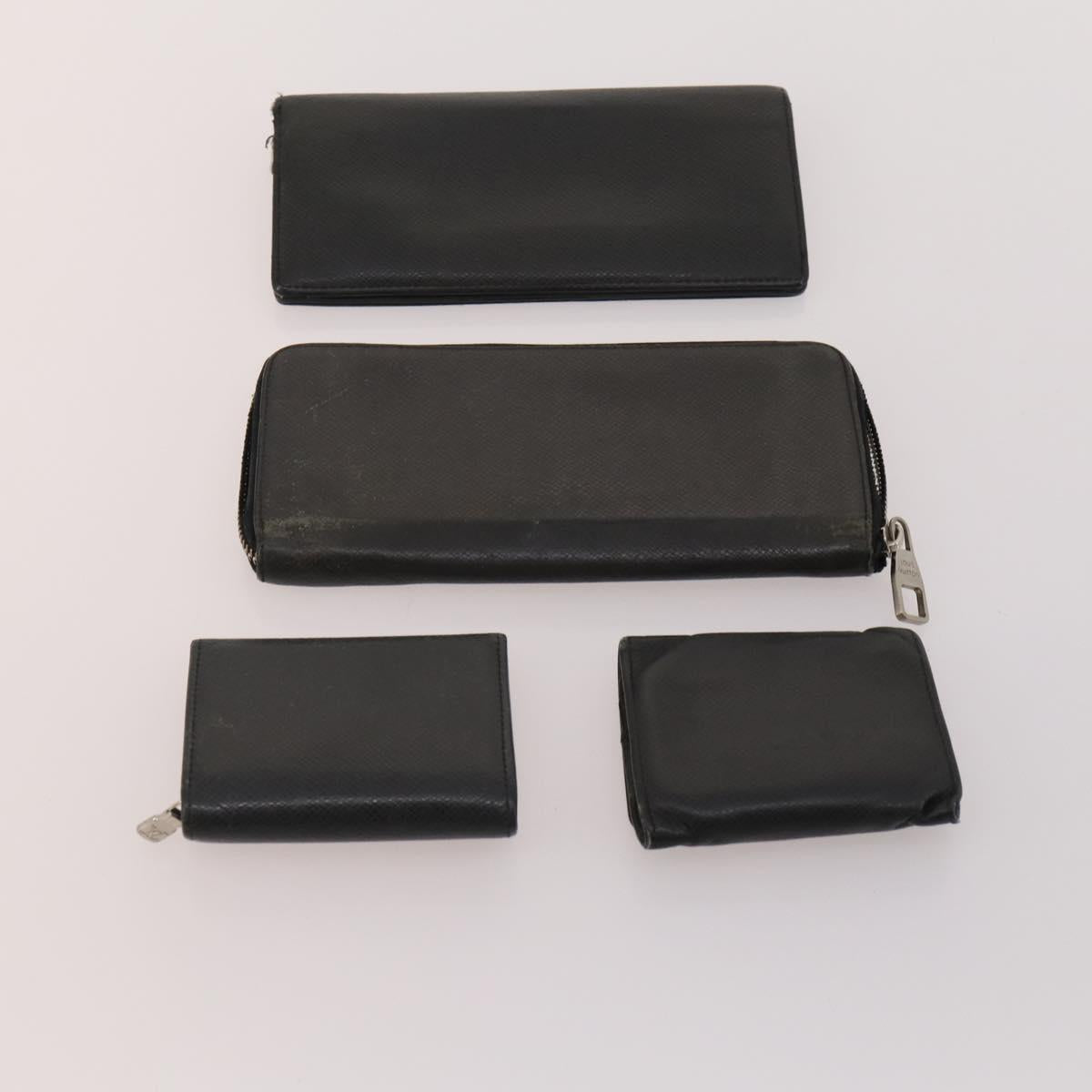 LOUIS VUITTON Taiga Wallet 10 Set Epicea Ardoise LV Auth CB209