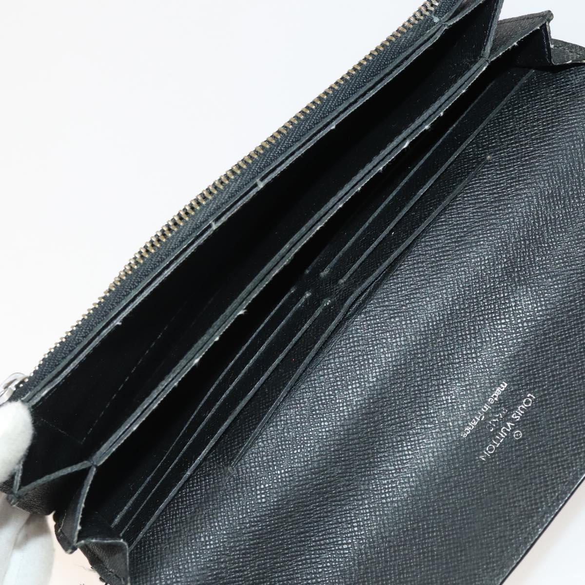 LOUIS VUITTON Taiga Wallet 10 Set Epicea Ardoise LV Auth CB209