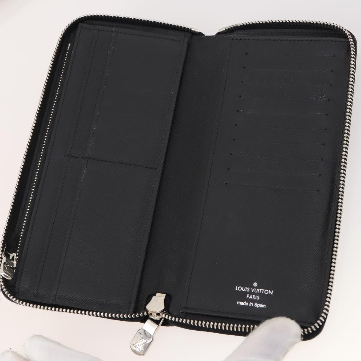 LOUIS VUITTON Taiga Wallet 10 Set Epicea Ardoise LV Auth CB209