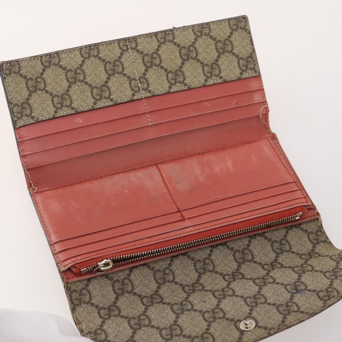 GUCCI GG Canvas Guccissima Wallet Leather 10 Set Beige Black Navy Auth CB211