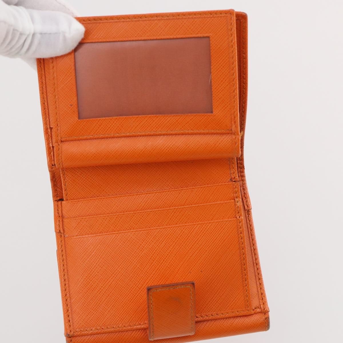 Salvatore Ferragamo Gancini Wallet Leather 10 Set Black Beige Orange Auth CB214