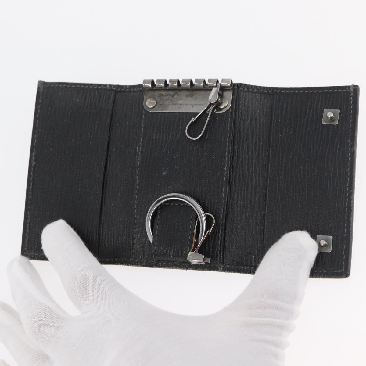 Salvatore Ferragamo Key Case Leather 10 Set Black Light Blue Brown Auth CB218
