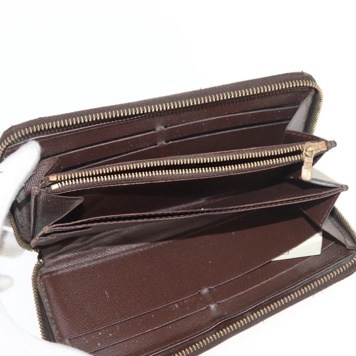 LOUIS VUITTON Damier Ebene Damier Graphite Wallet 10 Set LV Auth CB232