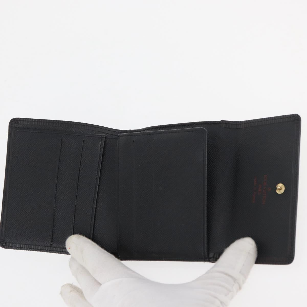 LOUIS VUITTON Epi Wallet 10 Set Black Red yellow LV Auth CB233