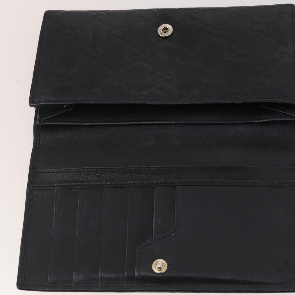 GUCCI GG Canvas Micro GG Guccissima Wallet Leather 10 Set Beige Black Auth CB236