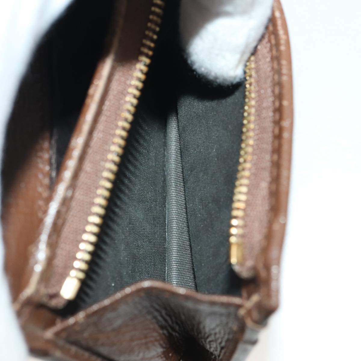GUCCI GG Canvas Micro GG Guccissima Wallet Leather 10 Set Beige Black Auth CB236
