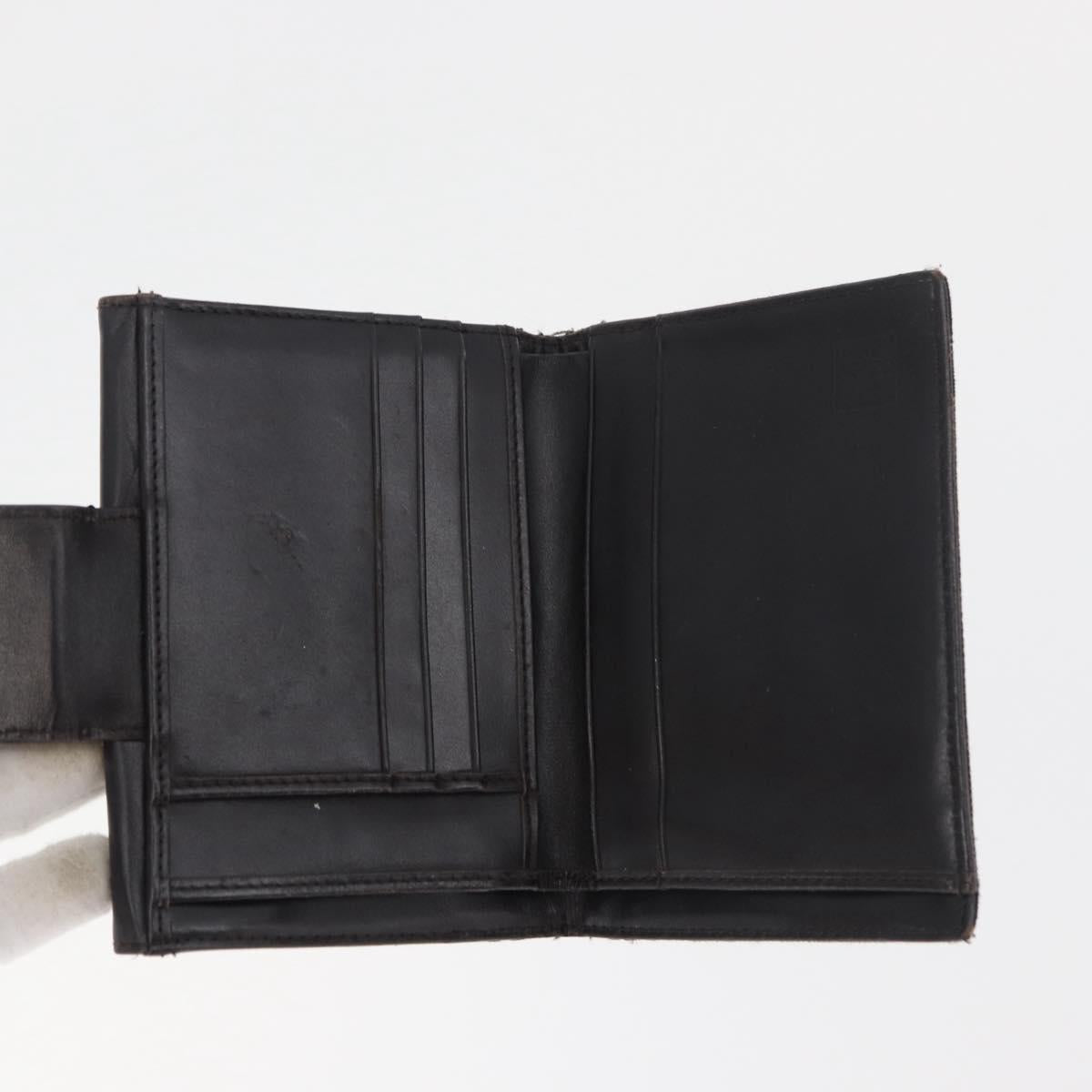 FENDI Zucca Canvas Wallet 10 Set Black Brown Auth CB239