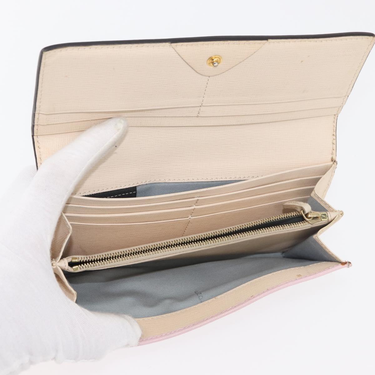 FENDI Zucca Canvas Wallet 10 Set Black Brown Auth CB239