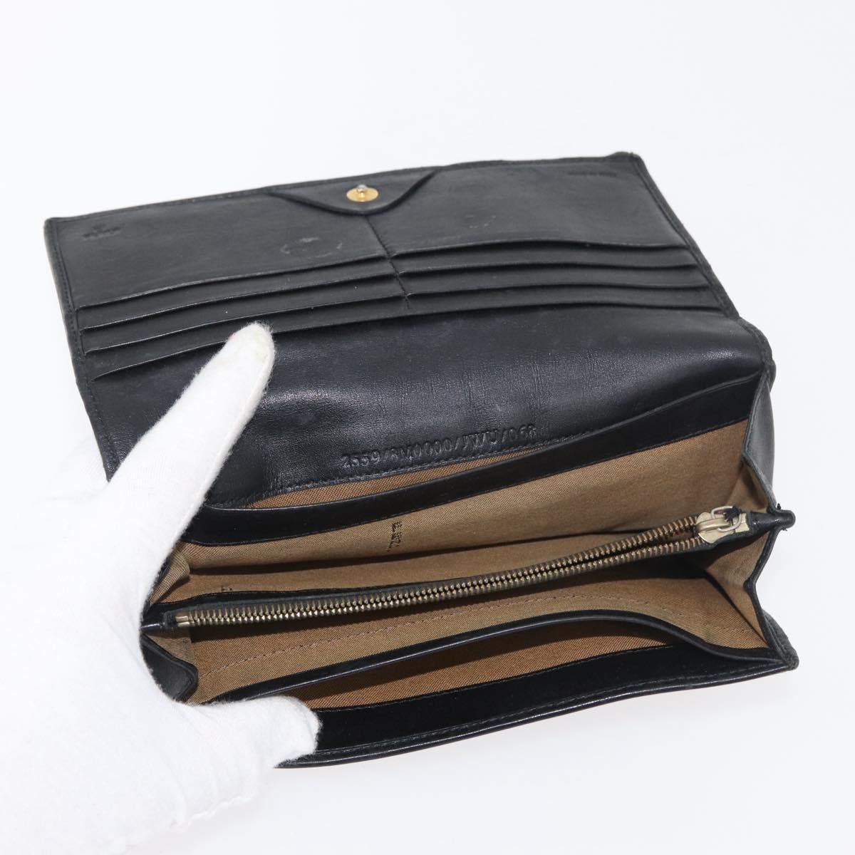 FENDI Zucca Canvas Wallet 10 Set Black Brown Auth CB239