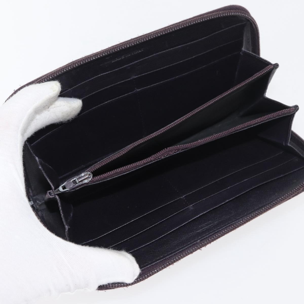 PRADA Wallet Safiano leather 10 Set Black White Red Auth CB240