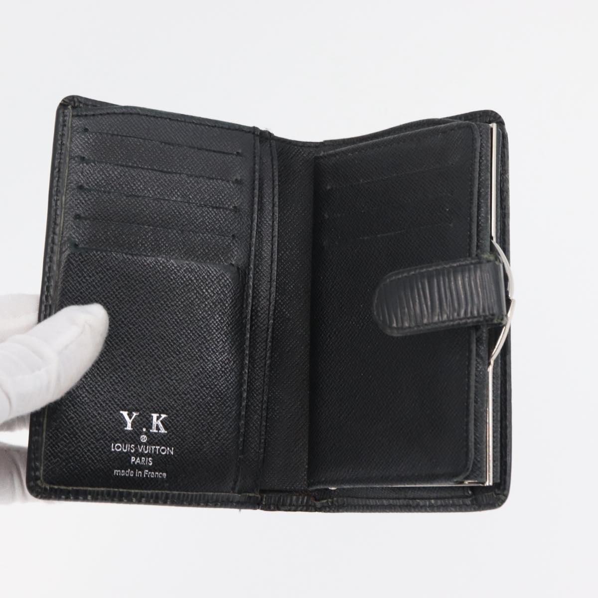 LOUIS VUITTON Epi Wallet 10 Set Black Red yellow LV Auth CB255