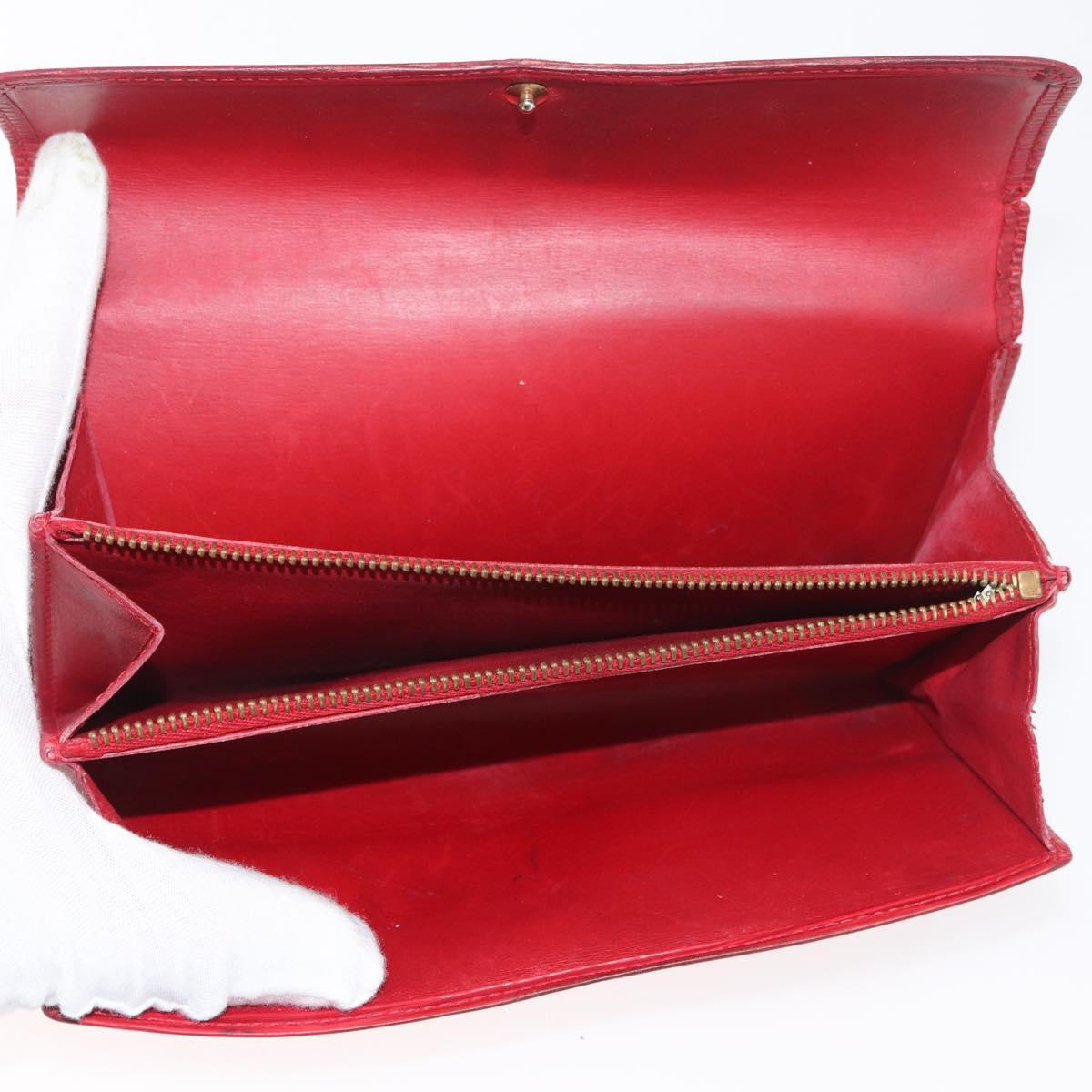 LOUIS VUITTON Epi Wallet 10 Set Black Red yellow LV Auth CB255