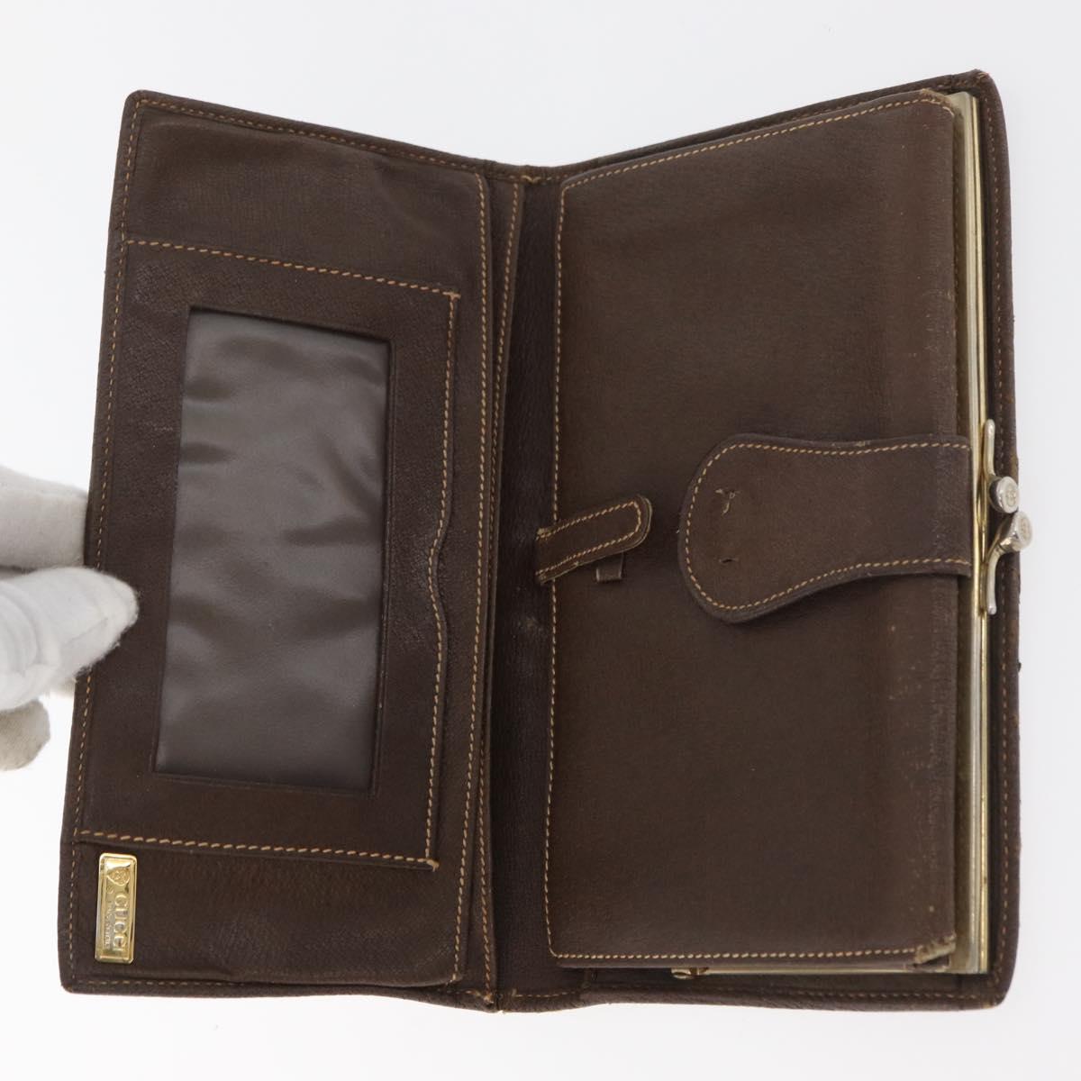 GUCCI GG Canvas Guccissima Wallet Leather 10 Set Beige Black Brown Auth CB257